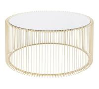 Table basse ronde Wire 80cm laiton Kare Design