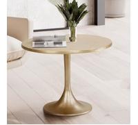 Table basse ronde 60x60x46,5 cm en aluminium doré