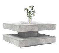 vidaXL Table basse rotative à 360° gris béton 70x70x34,5 cm – 858482