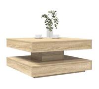 Table basse rotative à 360 degrés-Table Salon chêne sonoma 70x70x34,5 cm 832226