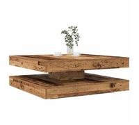 Table basse rotative à 360 degrés vieux bois 90x90x34,5 cm-Mothinessto1665
