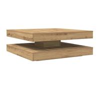 vidaXL Table Basse rotative à 360 degrés chêne Artisanal 90x90x34,5 cm, Table d'appoint, Table de Salon, Table Basse Moderne, Table de canapé