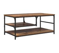 Table basse rustique industrielle - vidaXL - 90x49x40 cm - Bois ancien - Bois d'ingénierie - Cadre métallique
