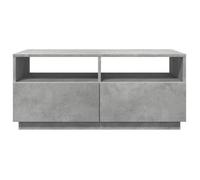 Table basse - SALALIS - 90x49x40 cm - Gris béton - Lumières LED - Charge max 70 kg