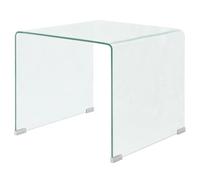 Table basse - SALALIS - SH095368 - Verre trempé Transparent - 49,5 x 50 x 45 cm