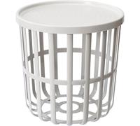 BranQ - Home essential, Table Basse Zen Design Fonctionnelle et Moderne en Plastique ABS de qualité supérieure sans BPA avec Housse Amovible - Crème