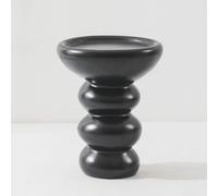 Table Basse Salon Ronde,Table D’Appoint Moderne en Fibreglas Laqué Mat,Table de Canapé Wabi Sabi avec Design Spirale Organique,Petite Table de Salon pour Chambre B