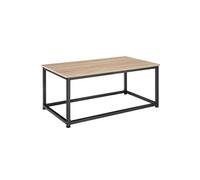 Table basse - TECTAKE - Table d'appoint rectangulaire LYNCH en bois et acier, au style industriel, 100 x 55 x 45,5 cm - Bois clair