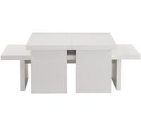 Table basse Sanctuaire Bois blanc 110 x 45 x h30cm