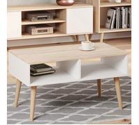 Kobi Table basse Sandi - style scandinave blanche pour le salon