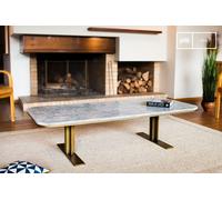 Table basse scandinave en marbre Carrera