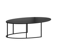 Table basse Slim Irony Oval WxHxD 72x29x42cm/epoxy-lacquered