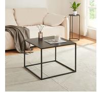 Table basse Solund avec plateau carré acier 60 x 60 x 45 cm noir mat