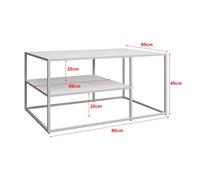 Table basse solund - Blanc 45 cm