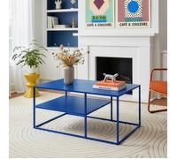 Table basse Solund du Salon Rectangulaire 45 x 90 x 60 cm bleu foncé