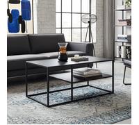 Table basse Solund du Salon Rectangulaire 45 x 90 x 60 cm Noir [en.casa]
