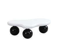 Table basse style nuage, avec éclairage LED et design à pieds ronds, 95x62,5x32 cm, Blanc+Noir