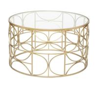 Table basse ""Suite"" doré D71cm - Atmosphera Créateur d'intérieur