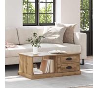 vidaXL Table basse Chêne noir 90 x 50 x 35 cm Bois d'ingénierie