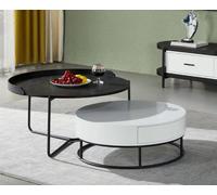 Table basse Table d'appoint Design Luxe Tables rondes 2x Set Moderne Nouveau