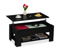 Relaxdays Table basse avec plateau relevable