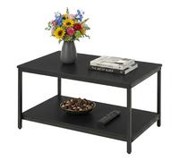 Relaxdays Table basse, rangement et mix matériaux