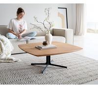 Table basse Talita 90x90 cm orme naturel métal noir