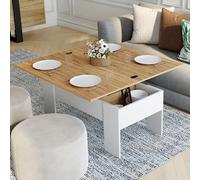 TABLE BASSE TARA BLANC/HETRE