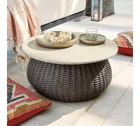 Table basse Tarevo gris/noir H/Ø env. 29/61 cm