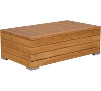 Table basse Teako Design Corse 120x70cm Teck Acier inoxydable Massif