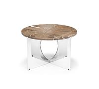 Table Basse This Is Art en Chrome/marbre Gris