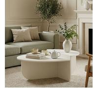 Table basse Tondesdaslo 90 x 90 x 35 cm blanc