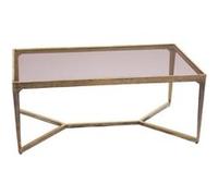 Table basse Top verre - - Or - Aluminium