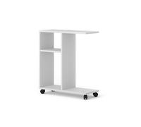 Table basse TRASCO 1 blanc organisateur sur roulettes