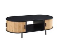 Table basse Tvedestrand 120 x 55 x 40 cm bambou naturel noir