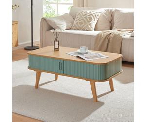 Table basse Tysvær bambou 100 x 50 x 40 cm naturel bleu
