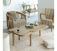 Table basse vague en bois de manguier