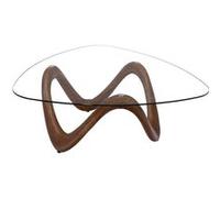 Table basse Vague en noyer - Amadeus - Transparent - Bois Transparent G