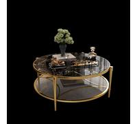 Table basse verre Canapé rond Assis Designer Tables rondes Métal Italie Meubles