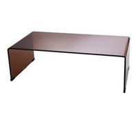 Table basse 110x55x35 cm en verre trempé fumé