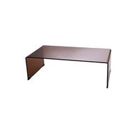 Table basse 110x55x35 cm en verre trempé fumé