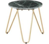 Table basse Vert 40x40x40 cm Pierre véritable et texture marbre vert G