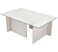 Table basse Vetrino Bois blanc 105 x 65 x h40cm