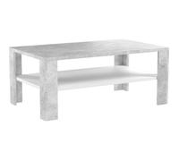 Table basse - Vicco - béton blanc - rectangulaire - 100 cm - classique - intemporel