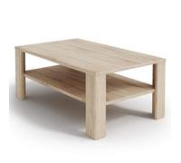 Table basse - Vicco - Sonoma - Chêne - Hexagonal - 100 x 60 cm