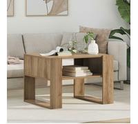 Table basse - VIDAXL - 66 x 53 x 45 cm - Bois d'ingénierie - Avec étagères - Rectangulaire chêne artisanal