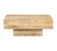 Table basse - VINGVO - YIN - Bois de manguier massif - 80x80x28 cm - Style contemporain