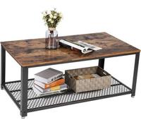 Table basse vintage en bois - 105 x 45 x 60 cm - noir