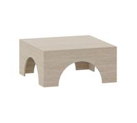 Table basse Vivatka 80 x 80 x 37 cm effet travertin