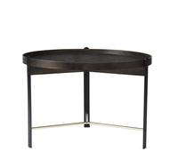 Table Basse Warm Nordic Compose Ø70 Chêne Fumé/ Laiton/ Noir